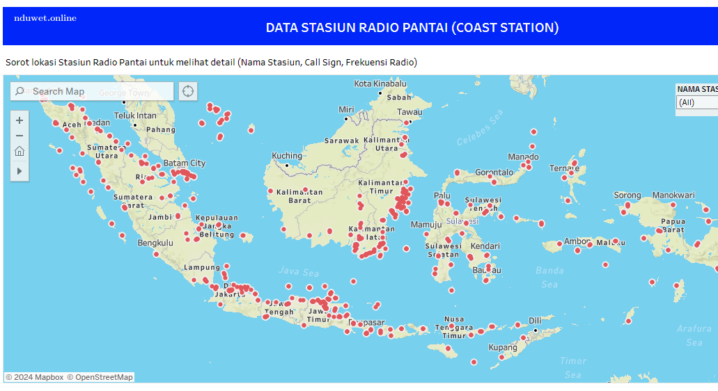 Data Frekuensi Stasion Radio Pantai ( Coast Guard ) di Indonesia